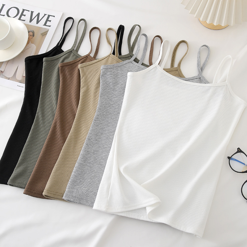 Femmes Camis tricoté chemise à bascule vêtements intérieurs doux décontracté coréen débardeurs haut en tricot maillot de corps printemps été dames débardeur