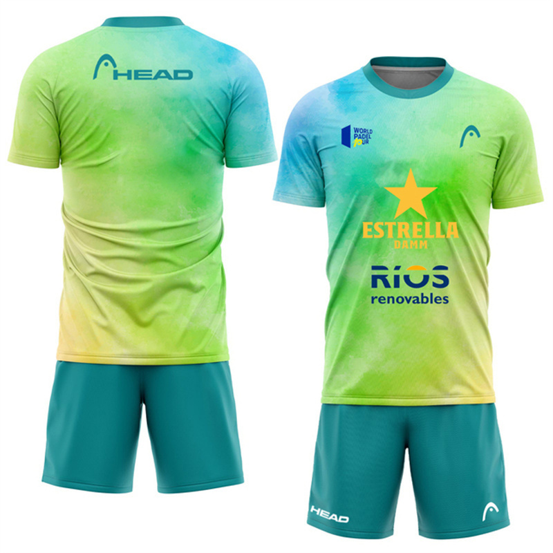 Ensembles d'été pour hommes, vêtements de sport de badminton à manches courtes et shorts, 2 pièces, tenue de tennis d'entraînement en plein air, costume décontracté