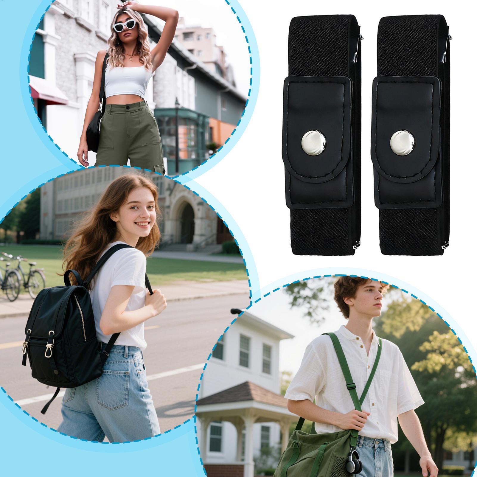 1 paire de ceintures élastiques sans boucle, extensibles et ajustables pour femmes et hommes, pour jeans, pantalons, robes, vêtements décontractés et mode