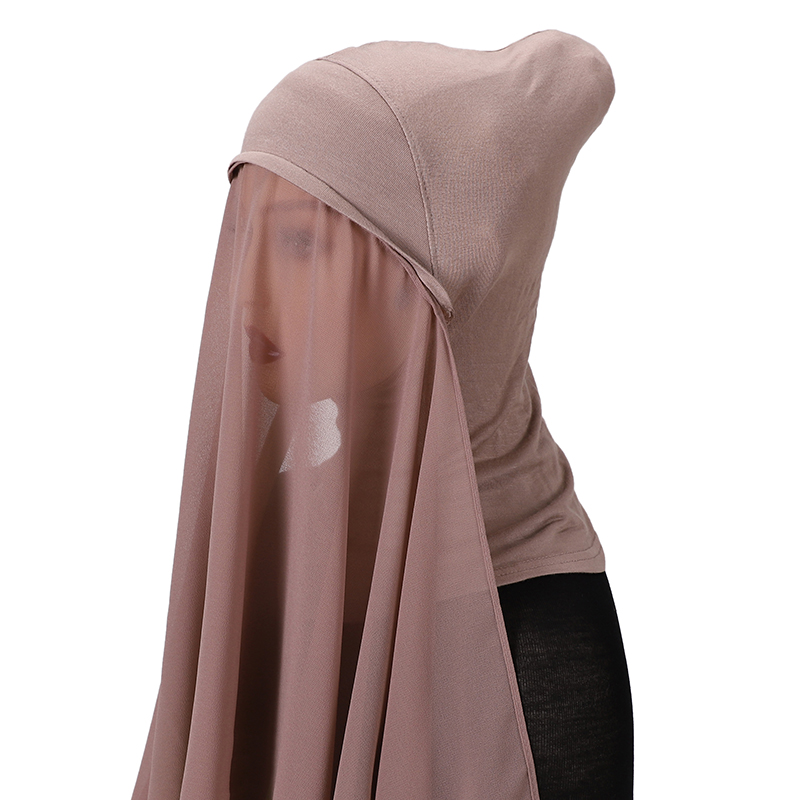 Couverture complète intérieure musulmane en mousseline de soie, Hijab, écharpe instantanée, casquette islamique, couvre-chef, sous-écharpe, Bonnet en os