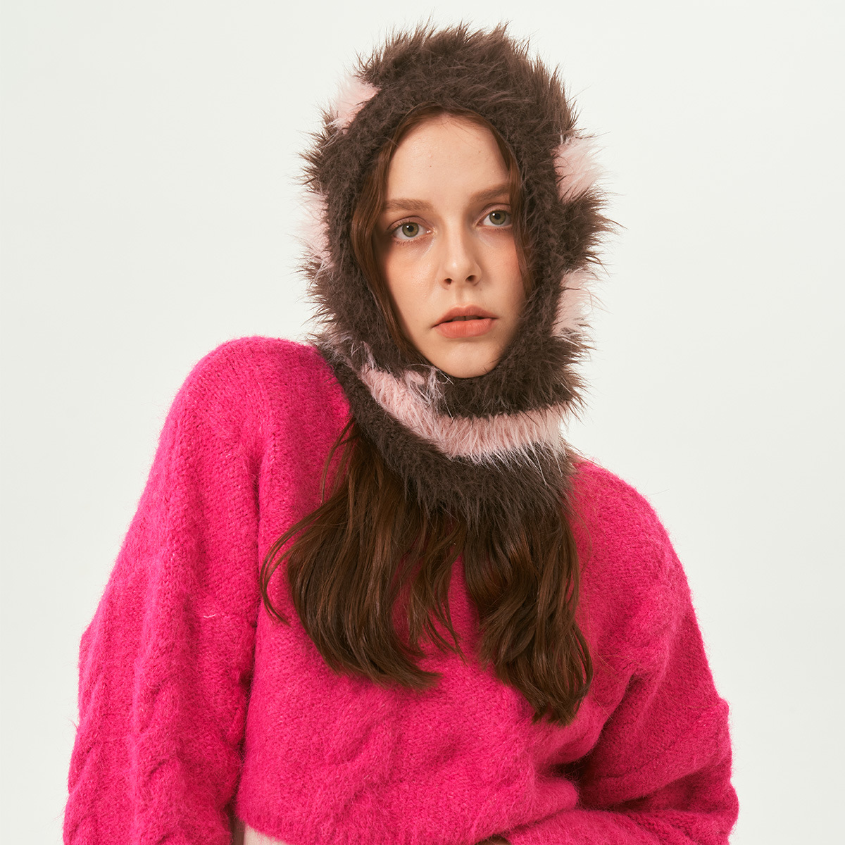 Hiver unisexe Imitation vison cheveux bonnets chapeaux pour femmes cou et visage écharpe capuche bavoir cagoule Skullies chapeau hommes casquettes à capuche Bonnet