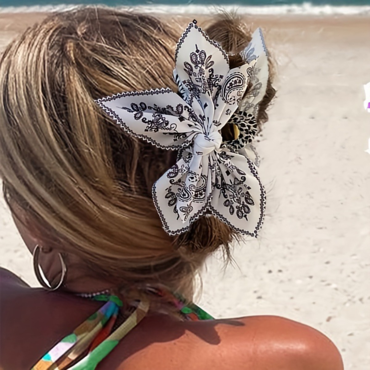 Pince à cheveux rétro à motif floral en forme de noix de cajou, accessoire capillaire français tendance, idéal pour le quotidien et les tenues décontractées des femmes