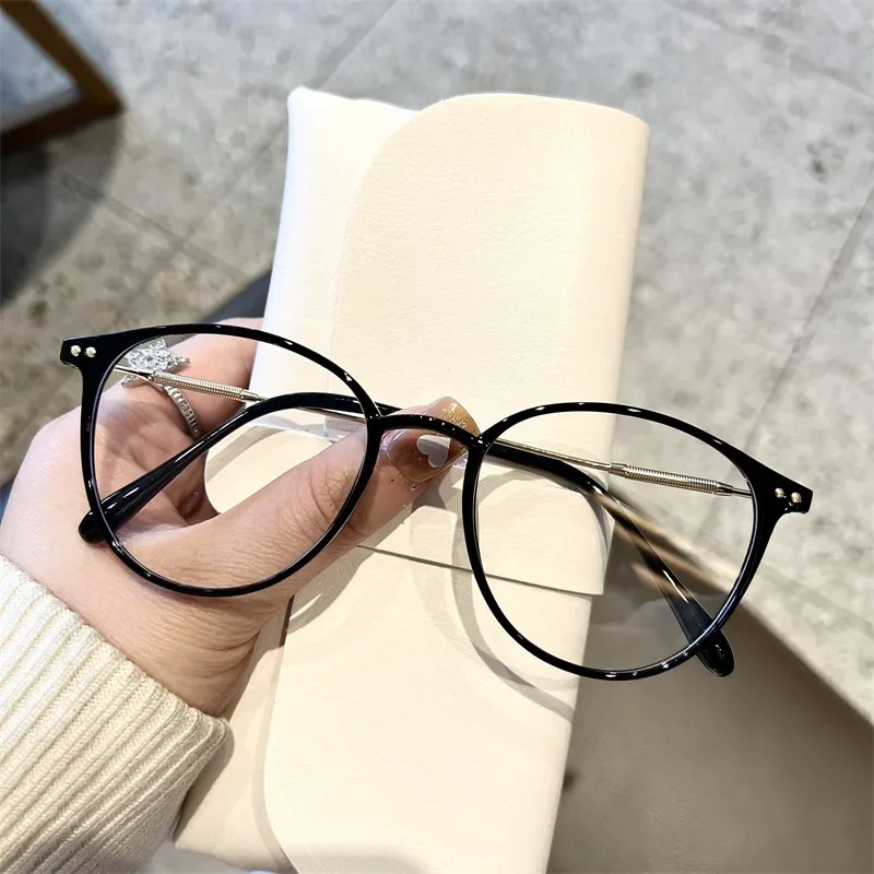 Lunettes de myopie rondes Vintage pour hommes et femmes, verres transparents à la mode, Design de luxe, pour vue de près