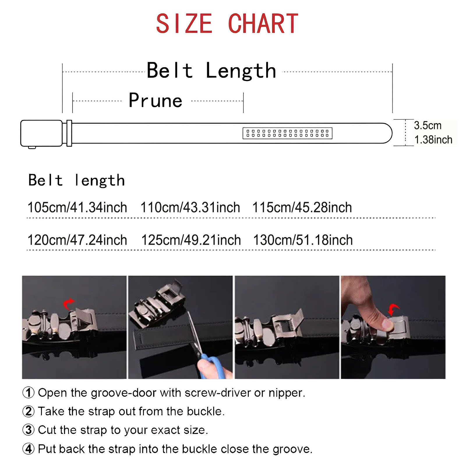 Ceinture blanche avec boucle automatique pour hommes, adaptée aux vêtements d'affaires et décontractés, un cadeau formel pour mari et père pour hommes
