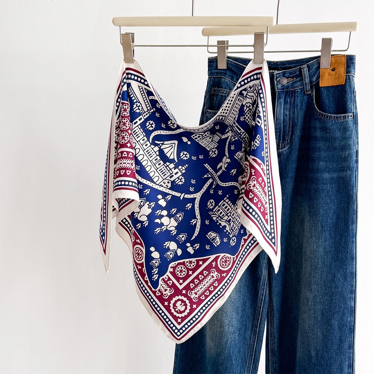 Écharpe carrée imprimée Paisley pour femmes, foulards en satin doux, bandanas, hijab de luxe, châle élégant