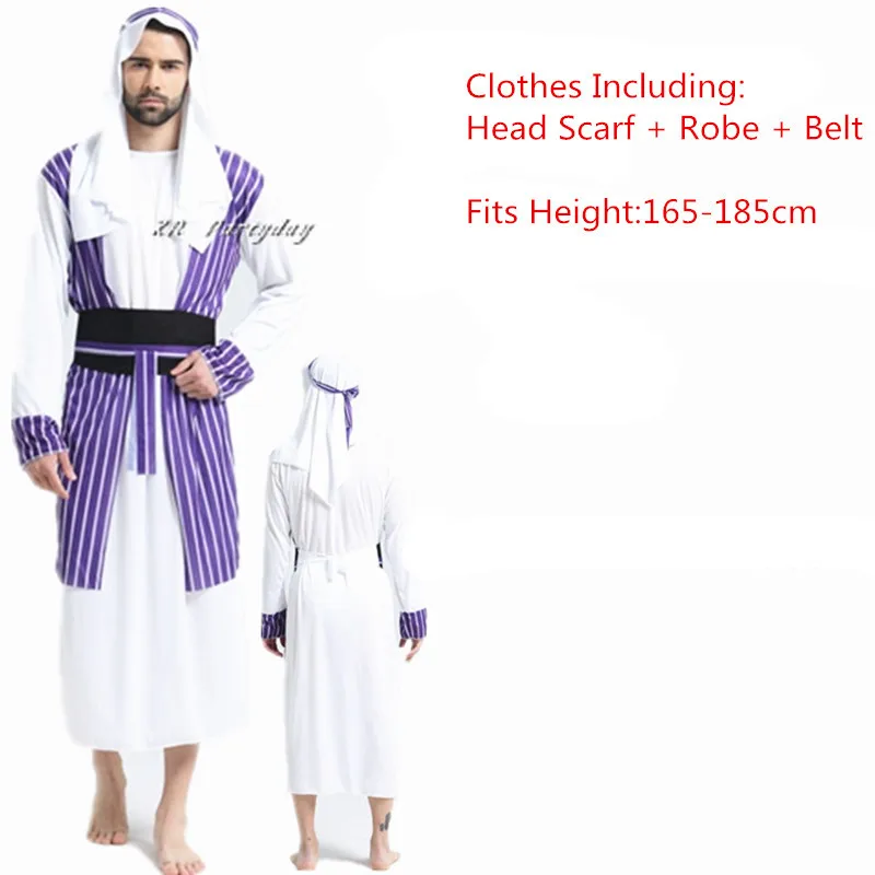 Robe de Cosplay Arabe du Moyen-Orient pour Homme et Femme, Vêtements de Carnaval pour Adulte, Décoration de ixd'Halloween