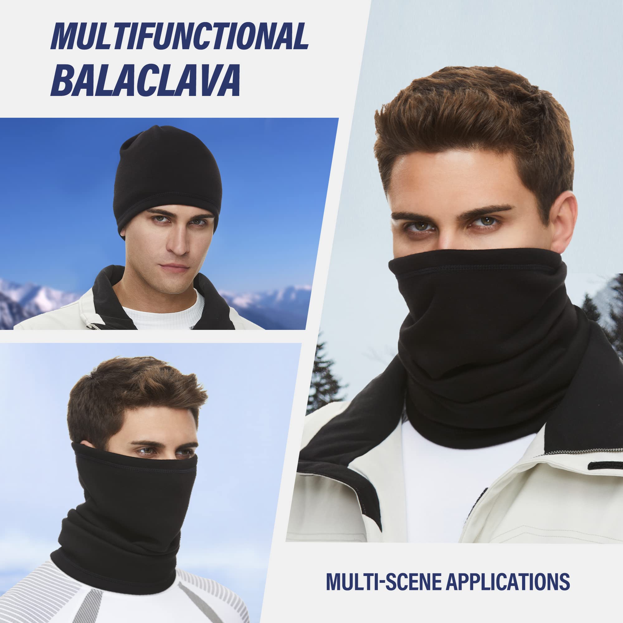 Cache-cou plus chaud, écharpe de cyclisme, masque coupe-vent, polaire épaisse, masque facial pour temps froid, 1 pièce