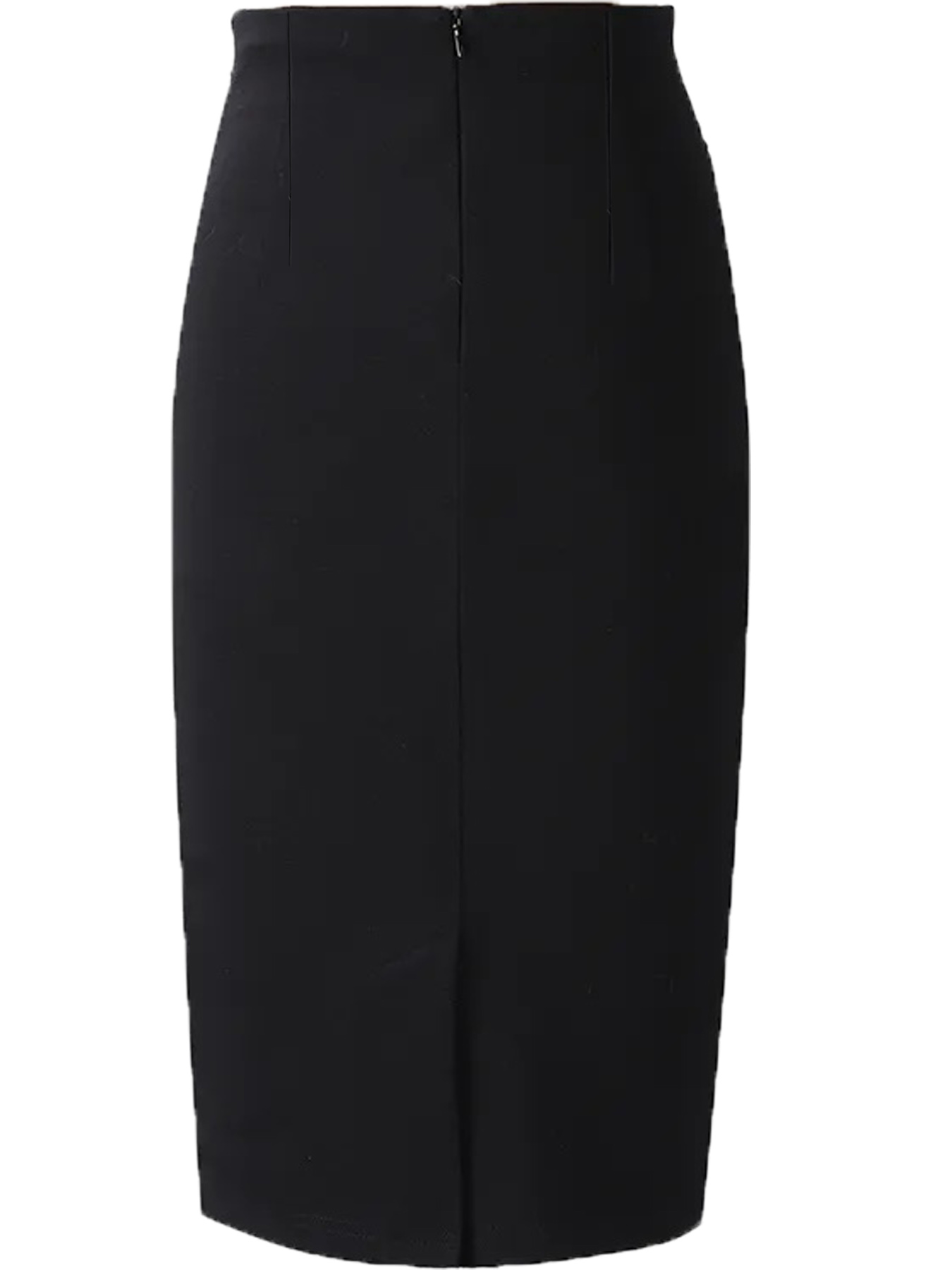 Jupe crayon élégante noire à taille haute avec nœud papillon pour femme, idéale pour le bureau et le travail, longueur genou