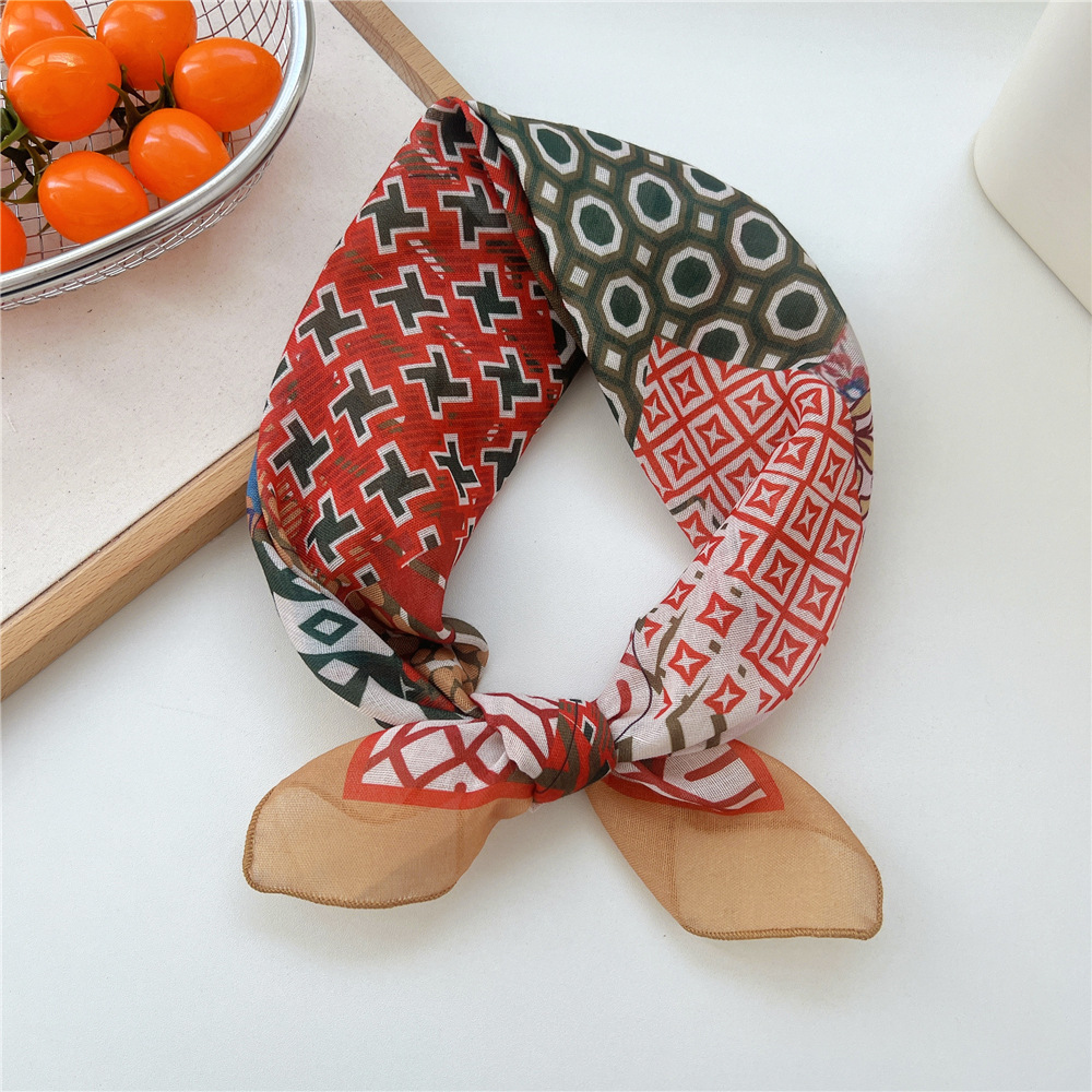 55cm dames mode doux coton carré écharpe bandeau foulard foulard enveloppement Turban Bandanas bandeau châle accessoires
