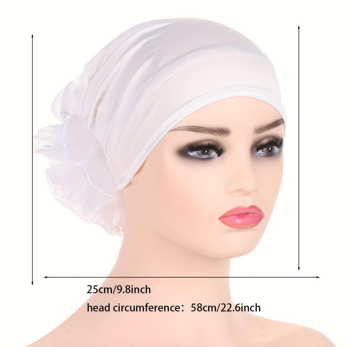 Turban Élégant à Fleurs pour Femme, Chapeau, Bandeau, Écharpe de Sauna, Bonnets artificiel astiques Respirants, Casquette de Chimio