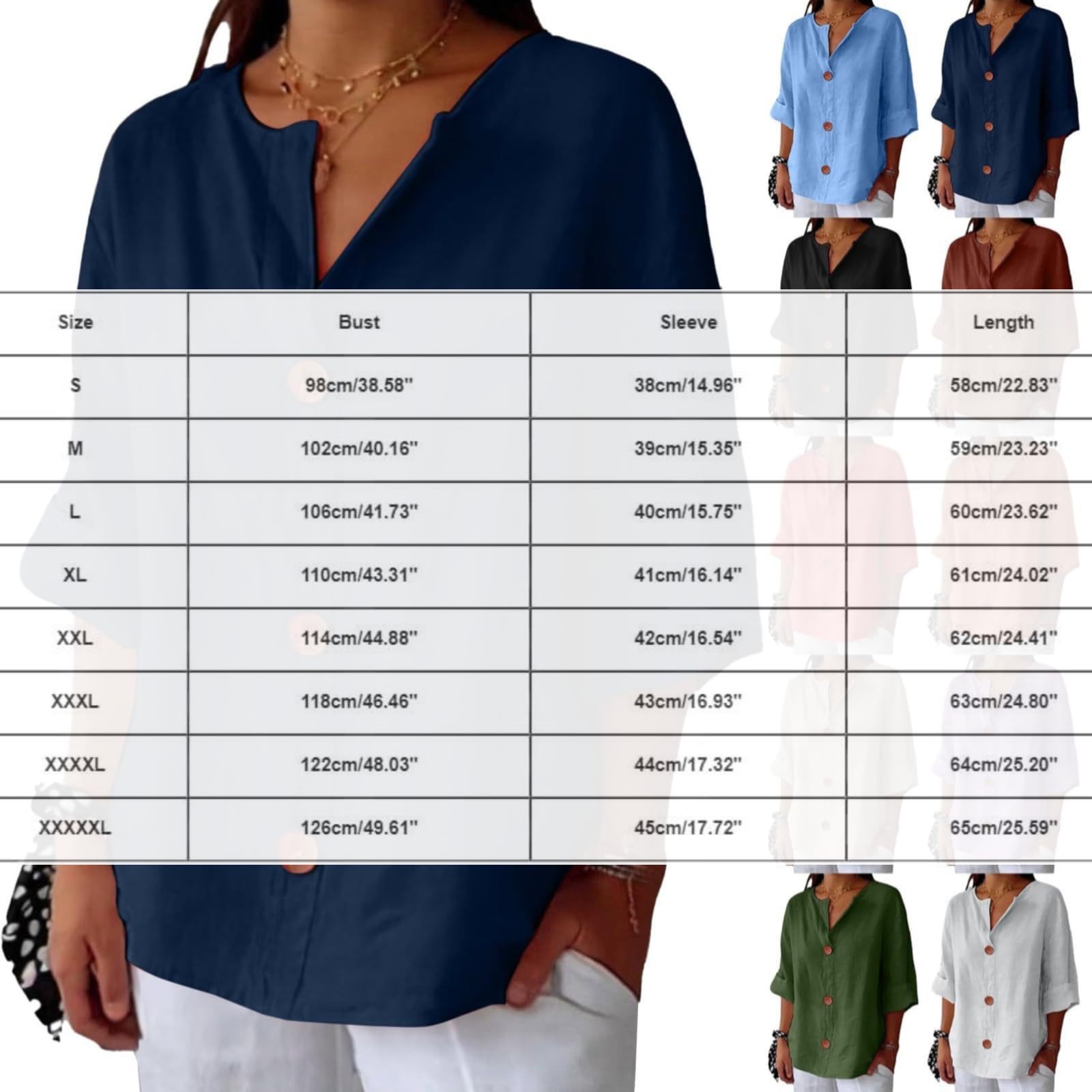 Chemisier décontracté pour femme 2026, nouvelle collection printemps-été, t-shirt ample en coton et lin à col en V, chemise boutonnée, vêtements pour femme