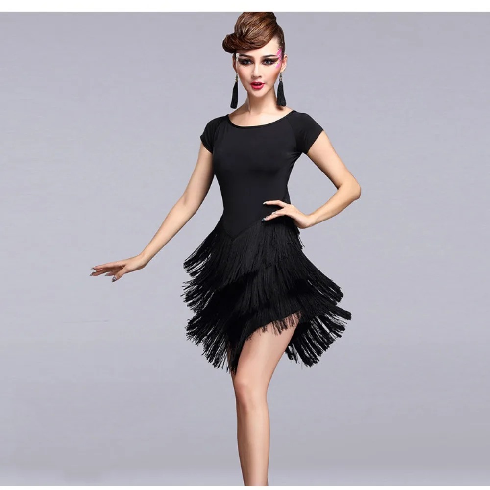 Jupe de danse latine pour femmes, vêtements de danse, costume de performance, uniforme de compétition, jupe à franges, vêtements élégants et à la mode