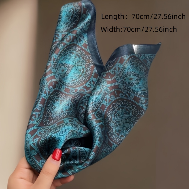 Marque de luxe Paisley pied-de-poule imprimé carré écharpe doux Satin mince lisse cou écharpe crème solaire foulard pour les femmes tête enveloppement