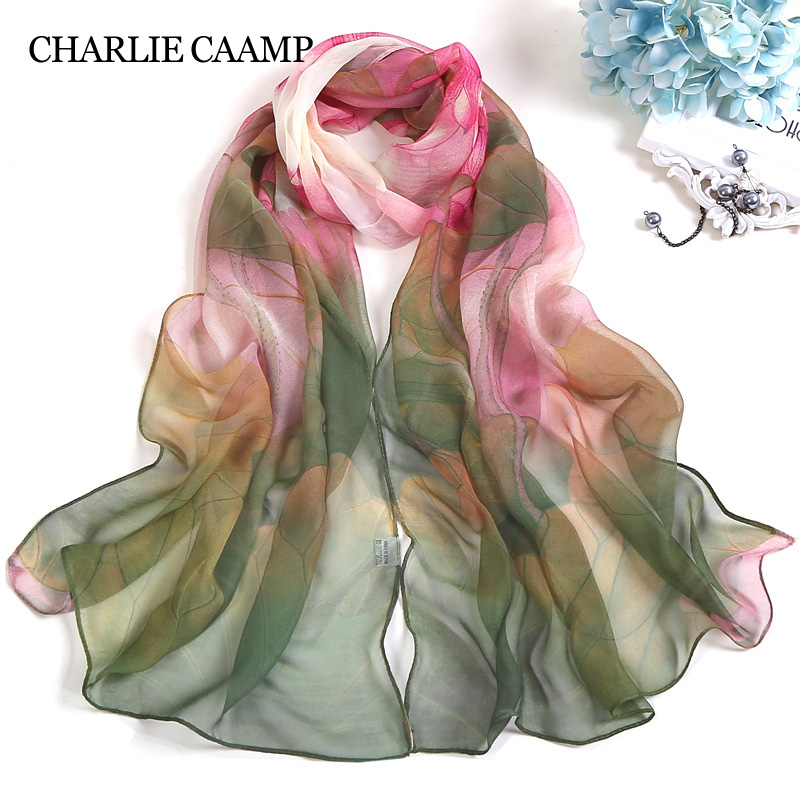 Echarpe en mousseline de soie georgette pour femme, châle long de plage, bandana féminin élégant, écharpes fines, hijab