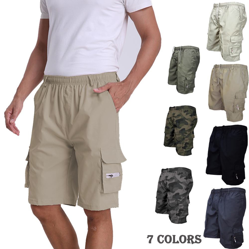 Mode hommes Cargo Shorts hommes pantalons tactiques décontracté grande poche pantalons de sport Cargo panneaux pantalon grande taille pour homme