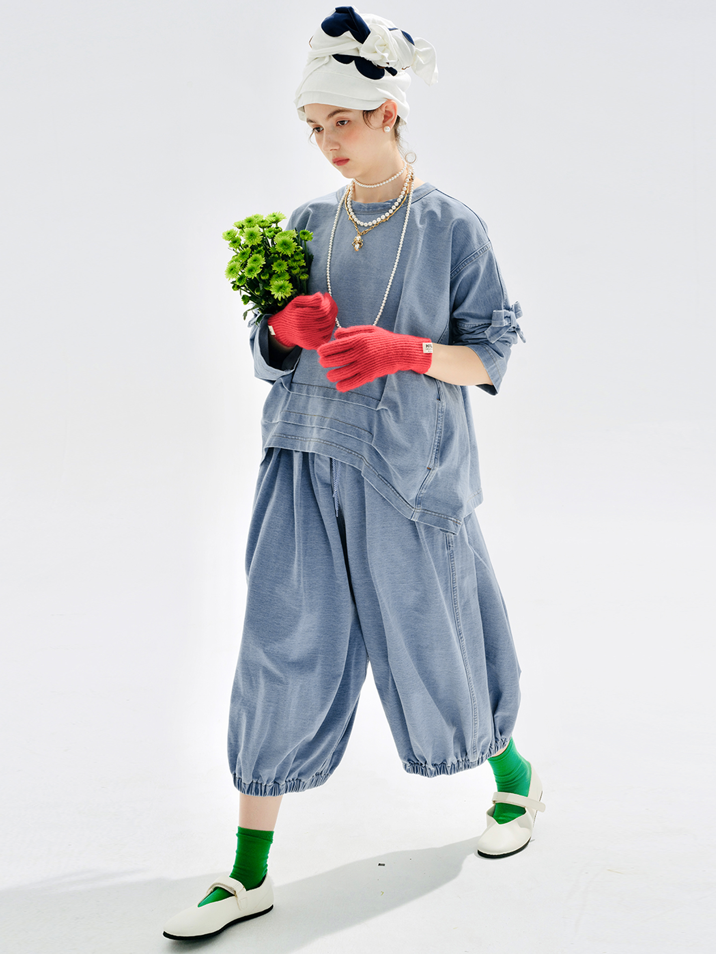 imakokoni Vêtements féminins, pantalons et culottes pour femmes, coupe ample, taille à cordon de serrage, décontracté, à porter au quotidien