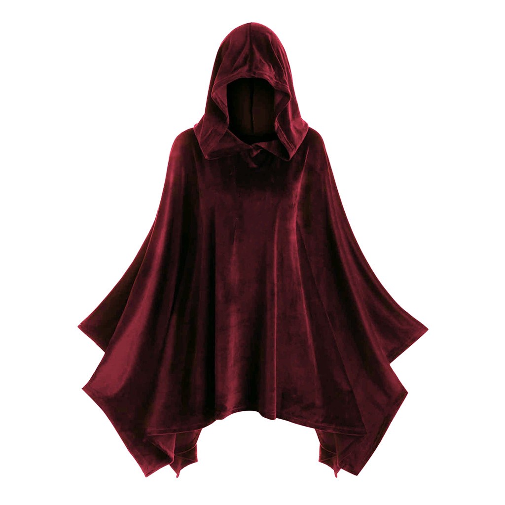 Cape d'Halloween à Capuche, Costume de la Mort Everak, Vêtements Médiévaux de Cosplay, de ix, de Sorcière et de Vampire