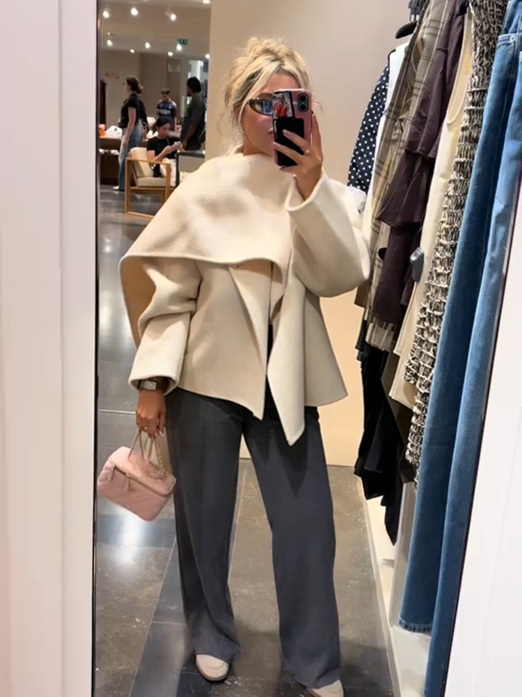 Vestes en cuir PU décontractées et ajustées pour femmes, manches longues, à lacets, à col à revers, courtes, effet peau de crocodile, manteau pour femme, vêtements d'extérieur pour femme automne 2026.