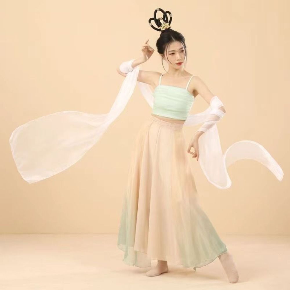 Ruban de danse ancienne chinoise classique en mousseline de soie, Long châle Hanfu éthéré traditionnel, Costume d'opéra de Style chinois, banderole