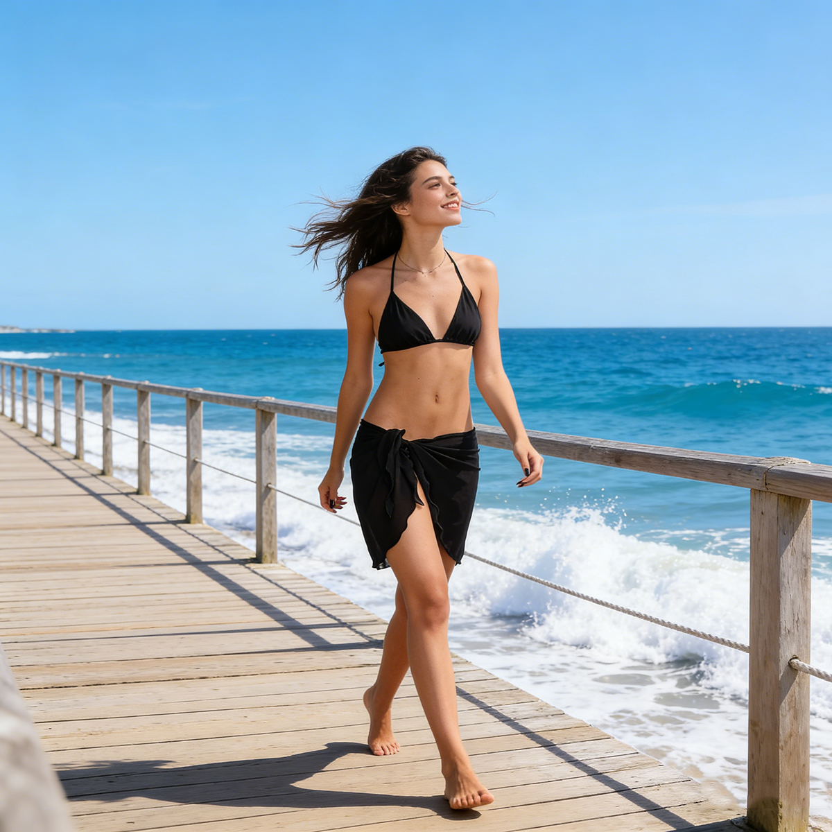 Sarongs courts pour femmes, paréos de plage, enveloppes de bikini, jupes courtes transparentes, foulards en mousseline pour maillots de bain