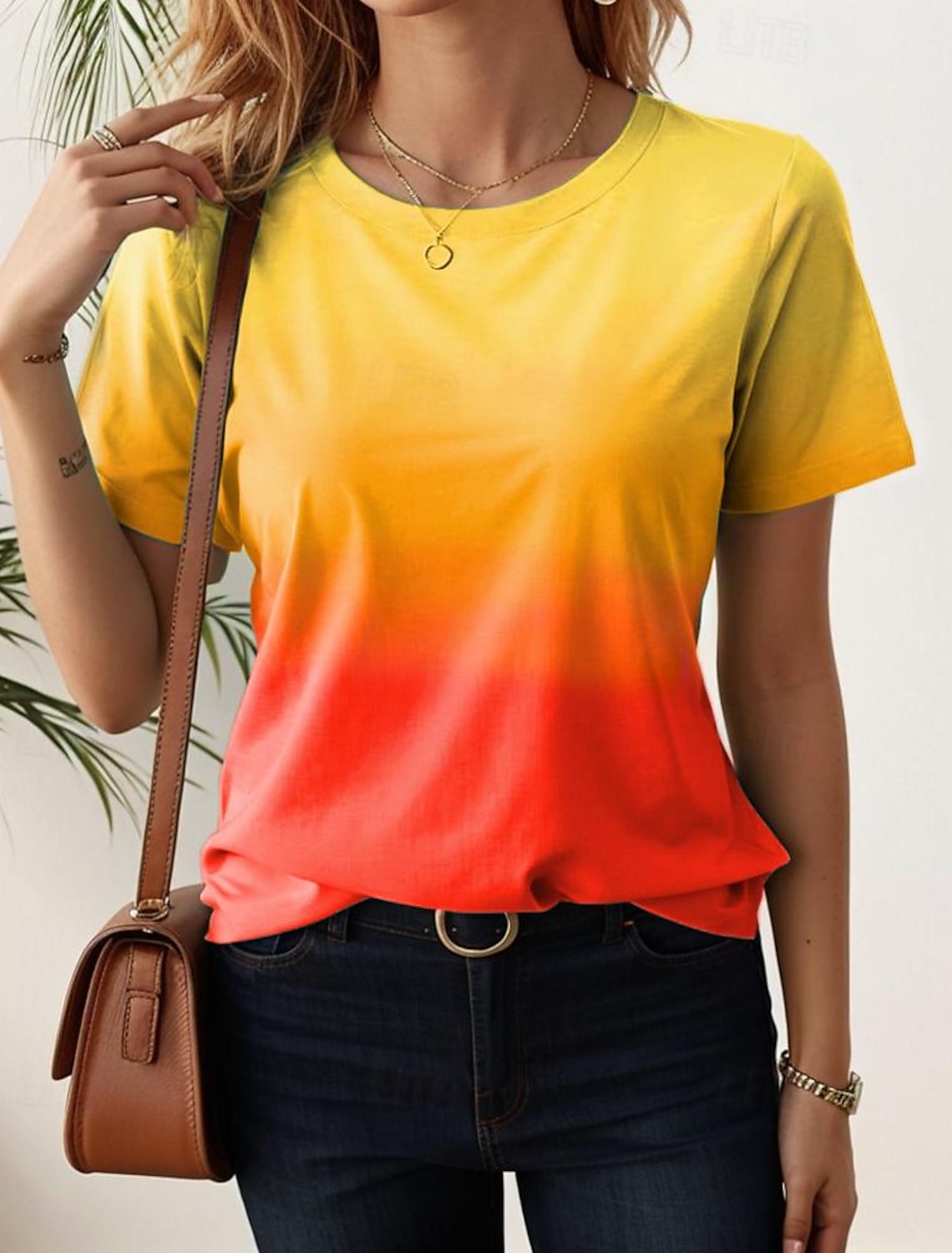 Économie College dégradés 3D pour femmes, t-shirts décontractés, vêtements féminins de rue, été, respirant, mode, dame, vêtements, Y2K