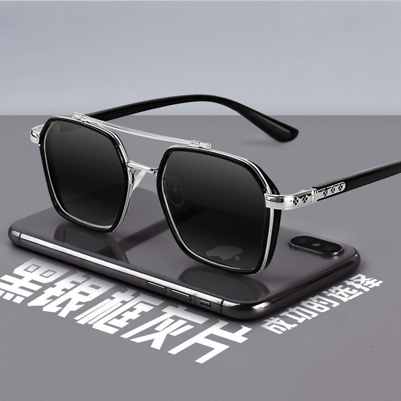 Lunettes de soleil tendance pour hommes, lunettes de soleil professionnelles jour et nuit, UV400, design rétro de luxe, style vintage
