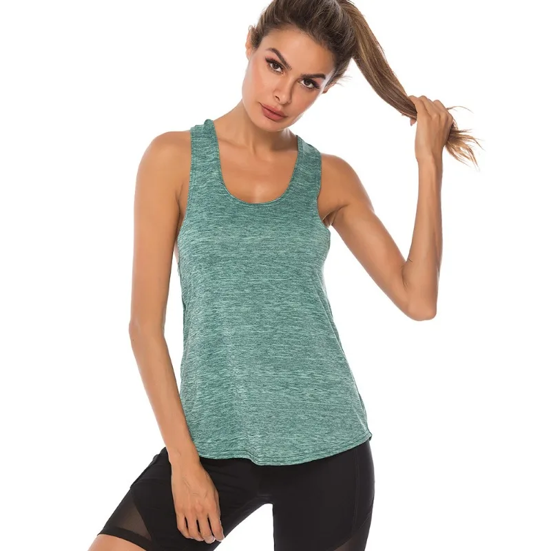 Débardeur en fibre de base pour femme, gel en forme de I, entraînement, course à pied, fitness, séchage rapide, respirant, sport, glaçure
