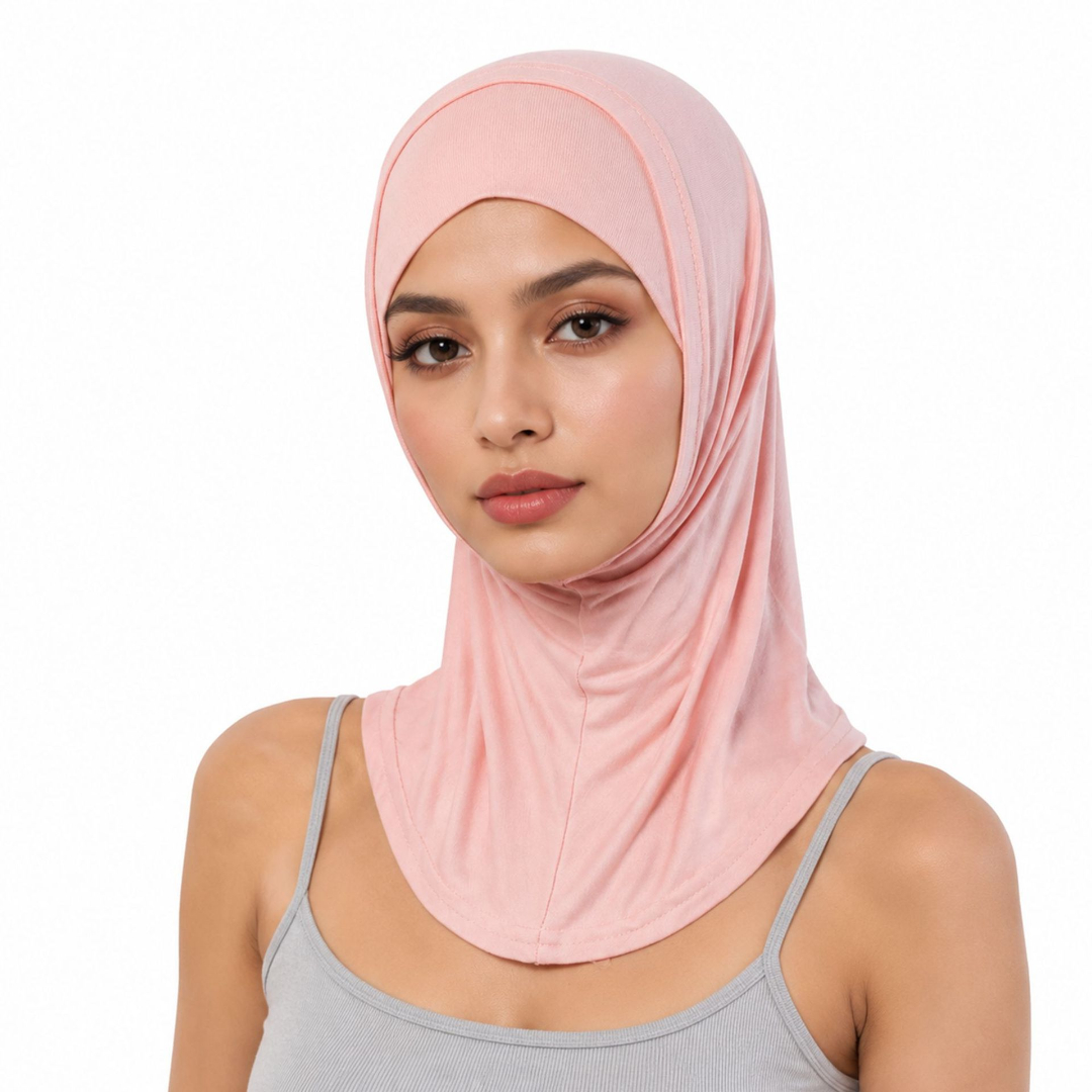 Bonnet Hijab en Modal Doux à Couverture Complète du Cou pour Femme, Extensible, Couleur Unie, Sous-voile, Bonnet Quotidien Modeste pour Femme Musulmane, Sous-voile, Foulard de Tête