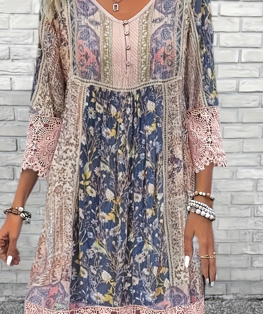 Robe imprimée élégante pour femmes, mode décontractée, nouveau tempérament
