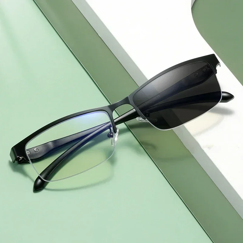 Lunettes de lecture photochromiques à couleur changeante pour hommes, lunettes de vue lointaine, haute définition, presbytie intelligente