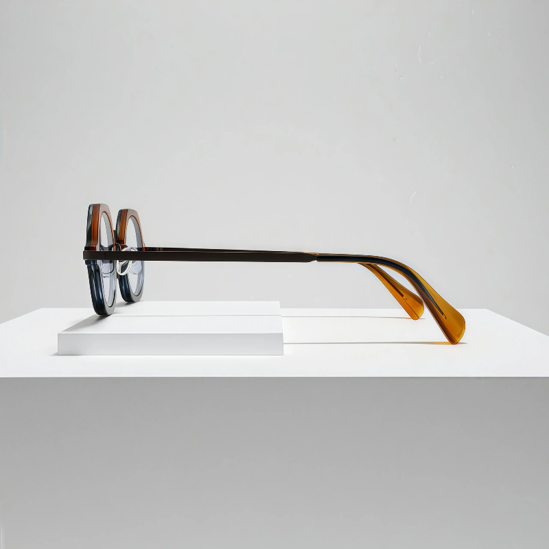 Lunettes de Style rétro Steampunk pour hommes et femmes, Design créatif de lunettes optiques avec monture en acétate polygonal et verres transparents