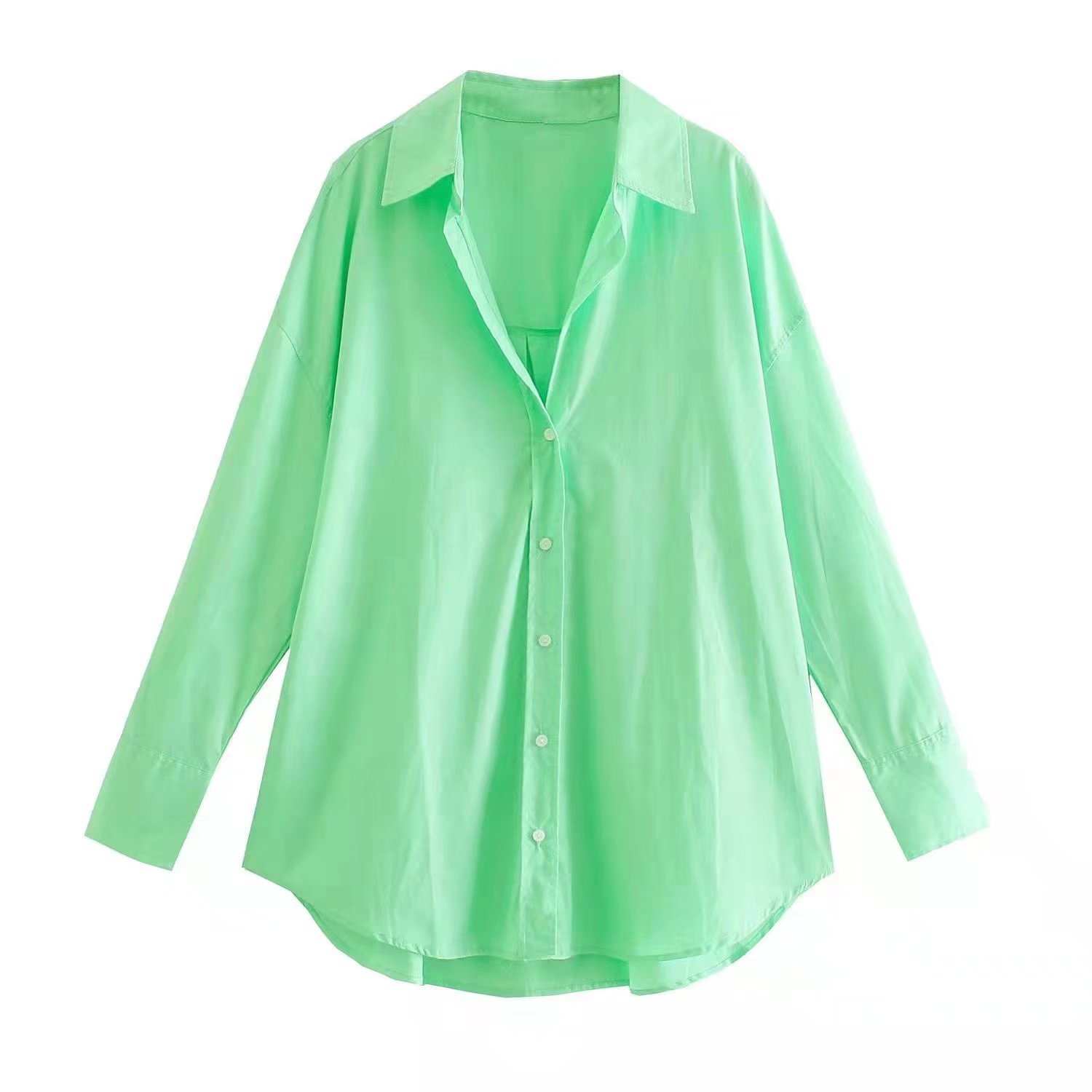 MUJER femmes chemise multicolore boutonné chemise femmes été à manches longues haut femme Streetwear surdimensionné chemises et chemisiers femmes