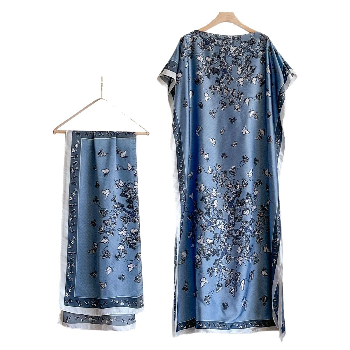 Été nouvelle mode robes africaines pour les femmes élégant imprimé soie dame musulmane longue Hijab caftan robe surdimensionné koweït Abaya