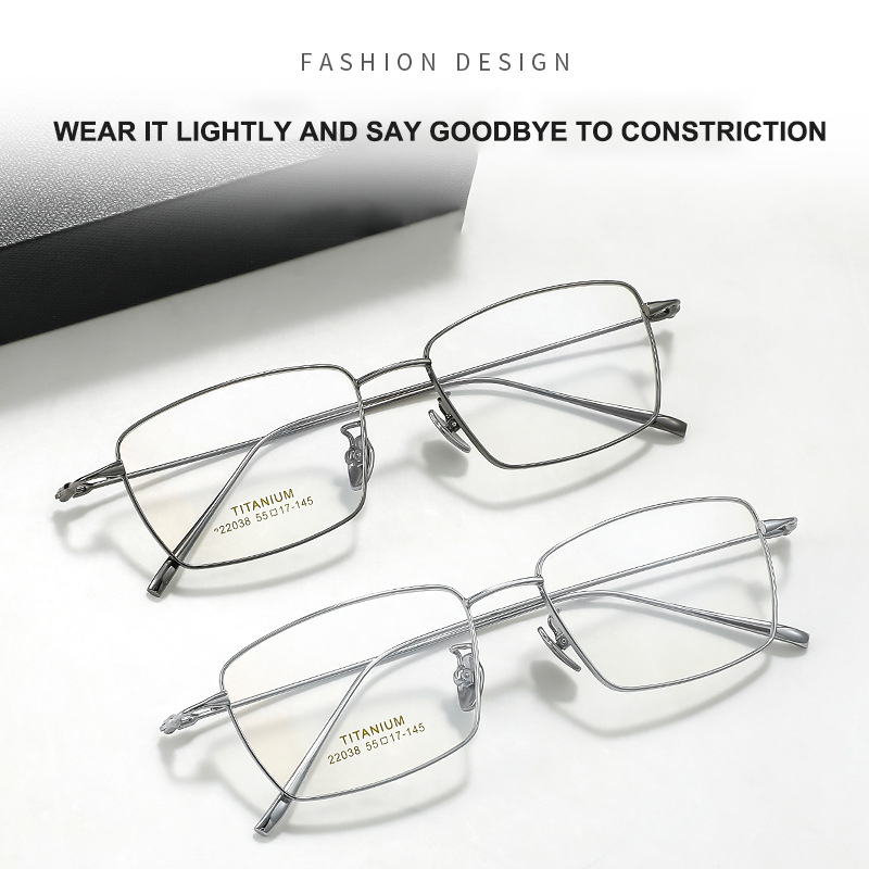 Lunettes de luxe pour hommes d'affaires, monture complète, Design sans vis, Ultra-légères, semi-titane, mode décontractée, tendance, carrées, nouveau Style