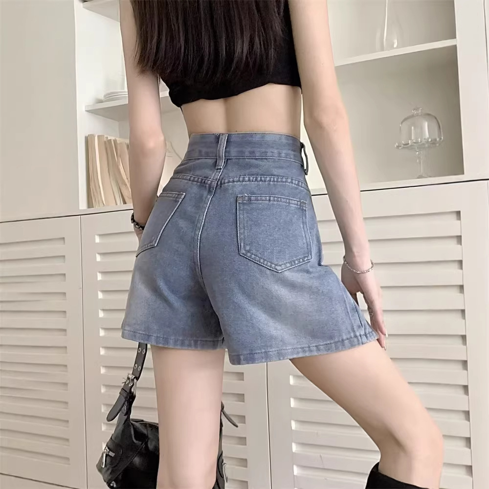Jupe courte en jean amincissante pour femme, mode printemps-été, coupe trapèze fine, sexy, pour femmes rondes, décontractée, respirante, idéale pour les voyages
