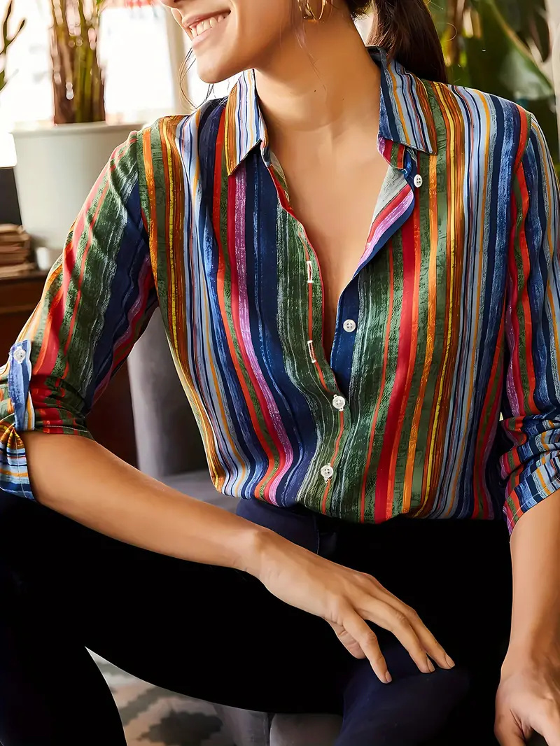 Chemise décontractée pour femme, ample, douce et confortable, à col boutonné, tendance, respirante, anti-UV, coupe ajustée, grandes tailles
