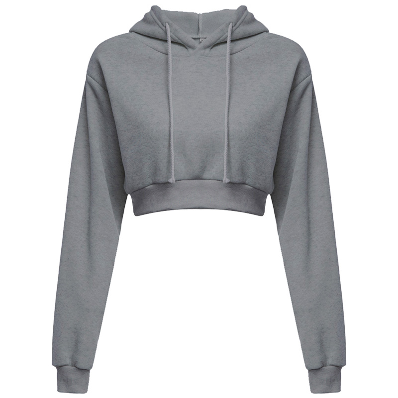 Sweat à capuche court pour femme, manteau de sport, pull à capuche, sweat-shirt, vêtements d'automne et d'hiver, nouvelle mode