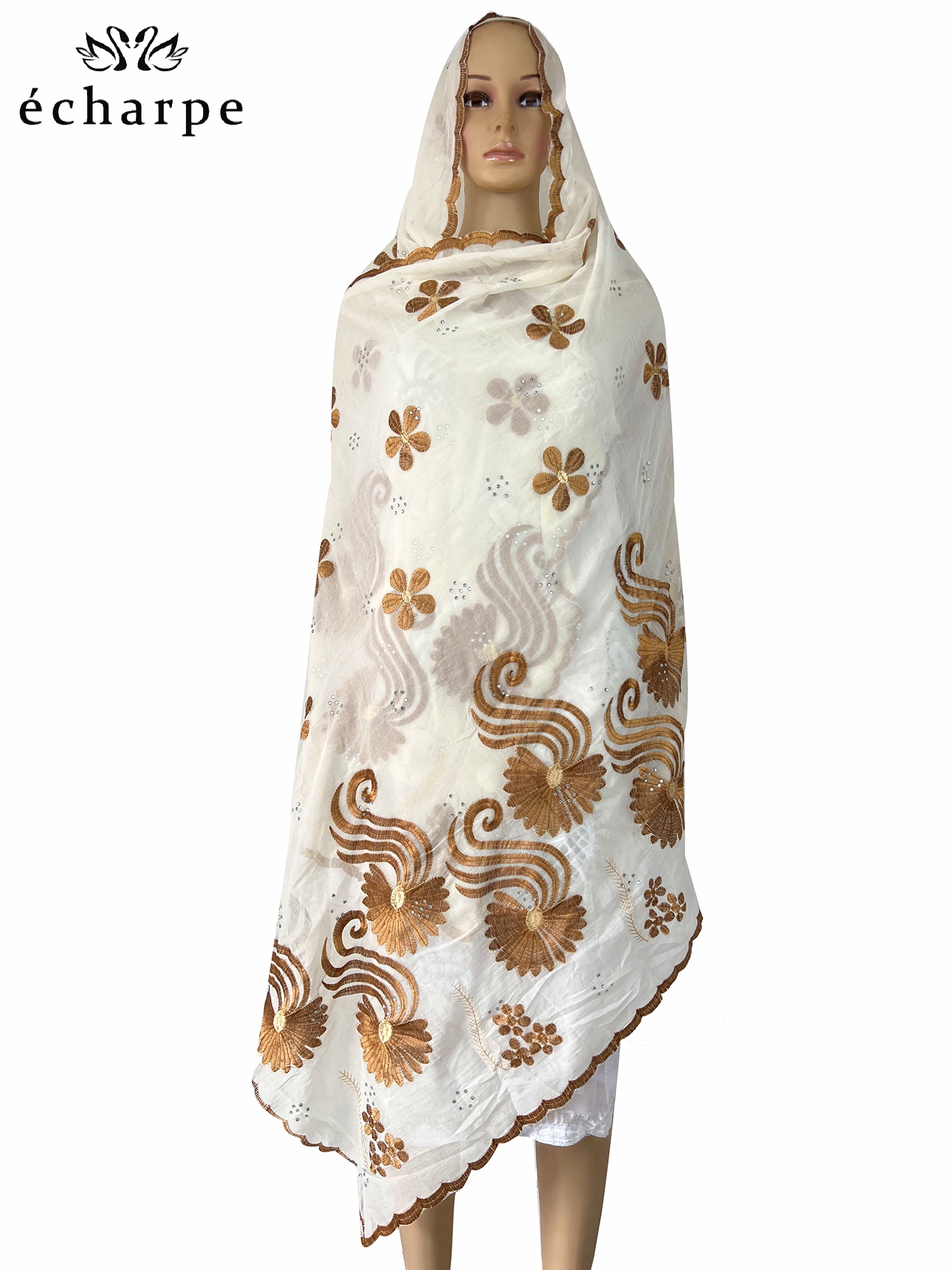 Écharpe de Dubaï pour femmes musulmanes, Hijab africain 2022 coton, Islam Hijab, Pashmina, Turban, Écharpe de sauna, Châles brodés, Nouveau, 100%