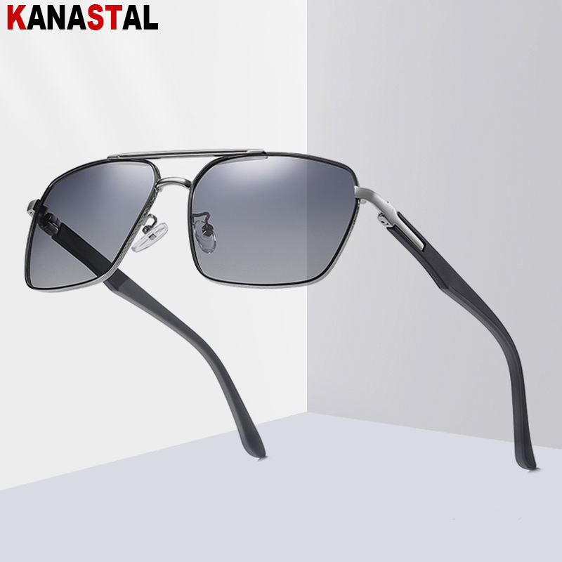 UV400 lunettes de soleil polarisées hommes lunettes de soleil femmes lunettes en métal cadre conduite pêche sport voyage Anti-éblouissement ombre lunettes