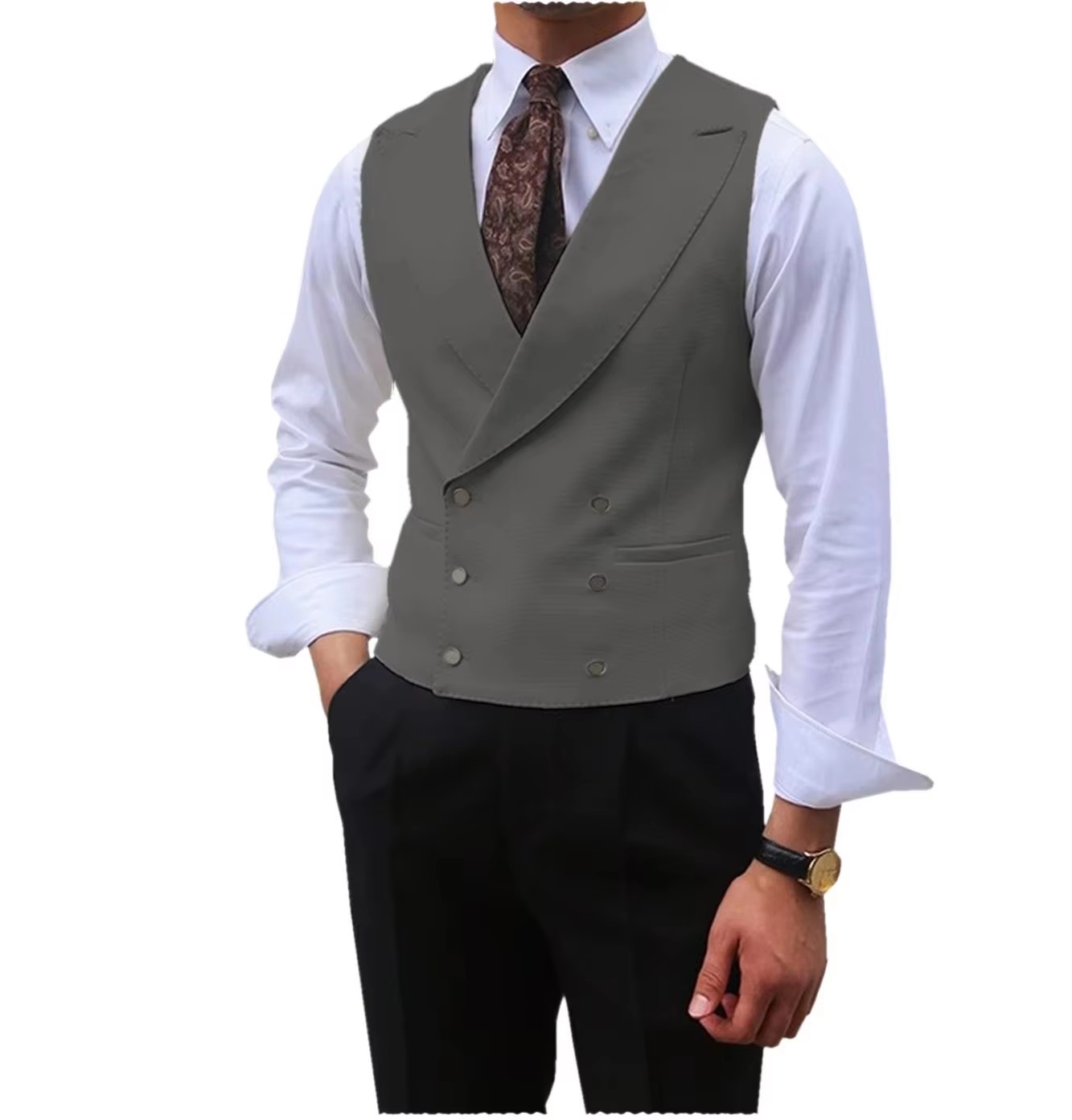 Mode solide gilets pour hommes Style décontracté sans manches mâle mode gilet 1 pièce coupe ajustée plage bal fête costumes gilet
