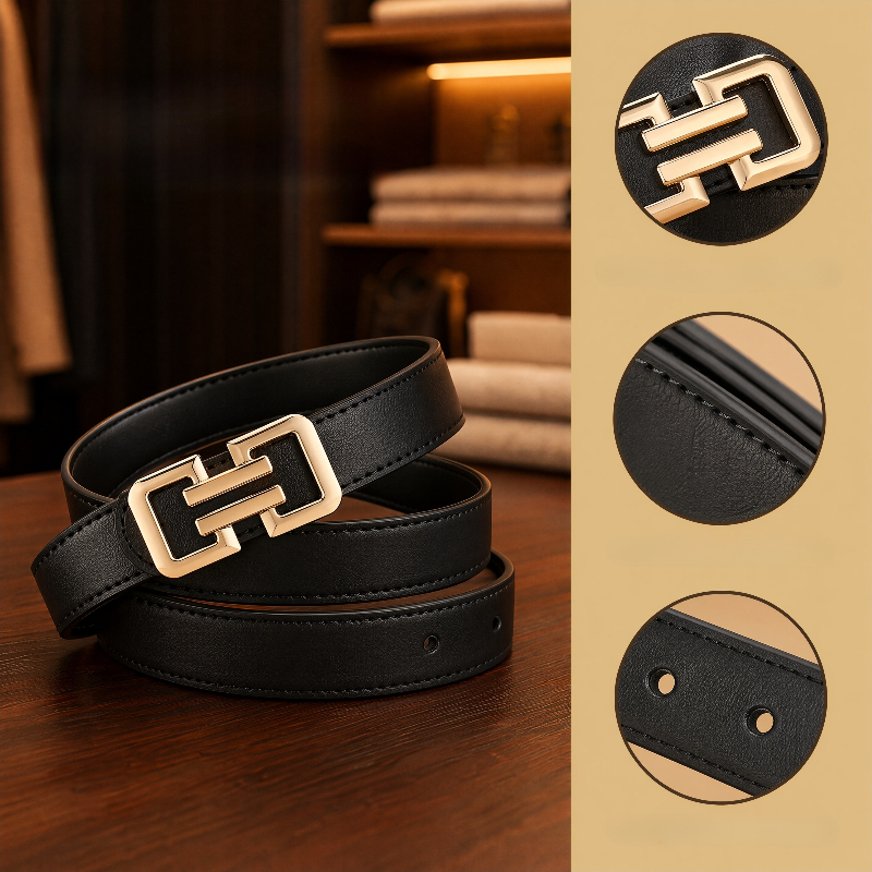 Ceinture colorée pour femmes, simple et polyvalente, pour jupes et pantalons à jambes larges, ceinture en PU, ceinture à boucle lisse tendance pour femmes