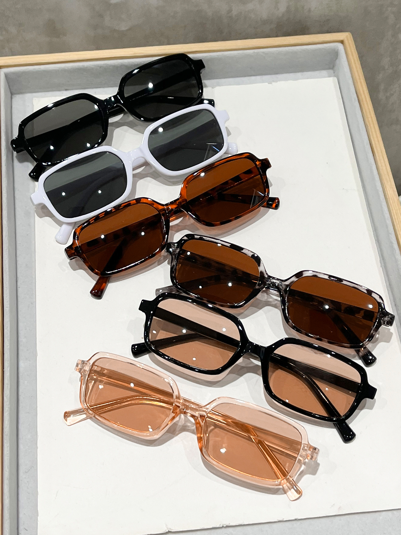 Lunettes de soleil géométriques rétro pour femmes, 6 pièces, protection UV, pour la conduite, la pêche, la navigation de plaisance, la photographie de rue, festival de musique