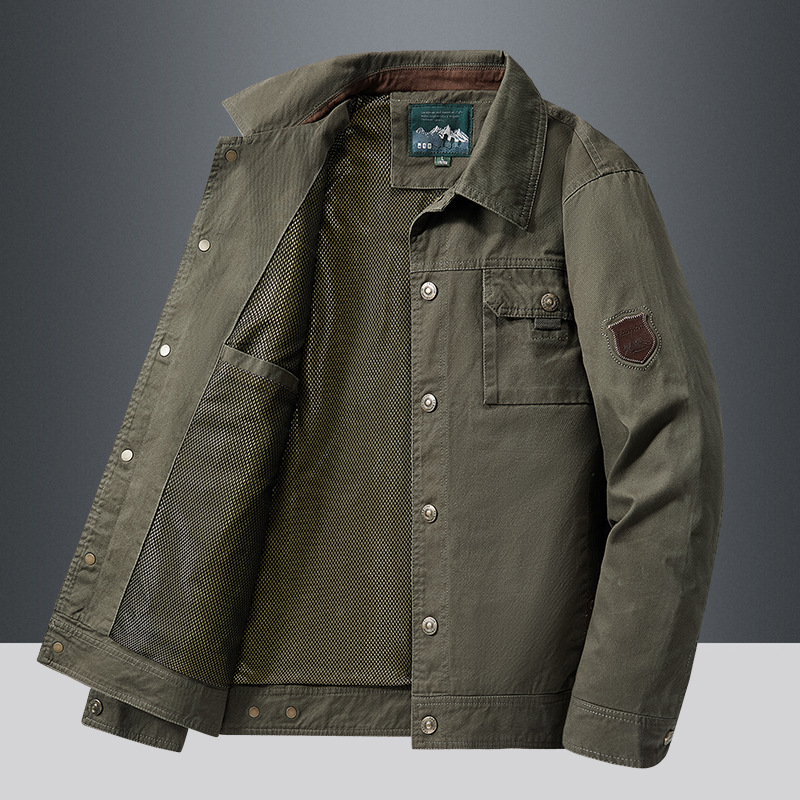 Veste coupe-vent en coton pour hommes, manteau aviateur militaire, vestes de maintien pour hommes, vêtements décontractés Cargo, printemps, automne, 2024