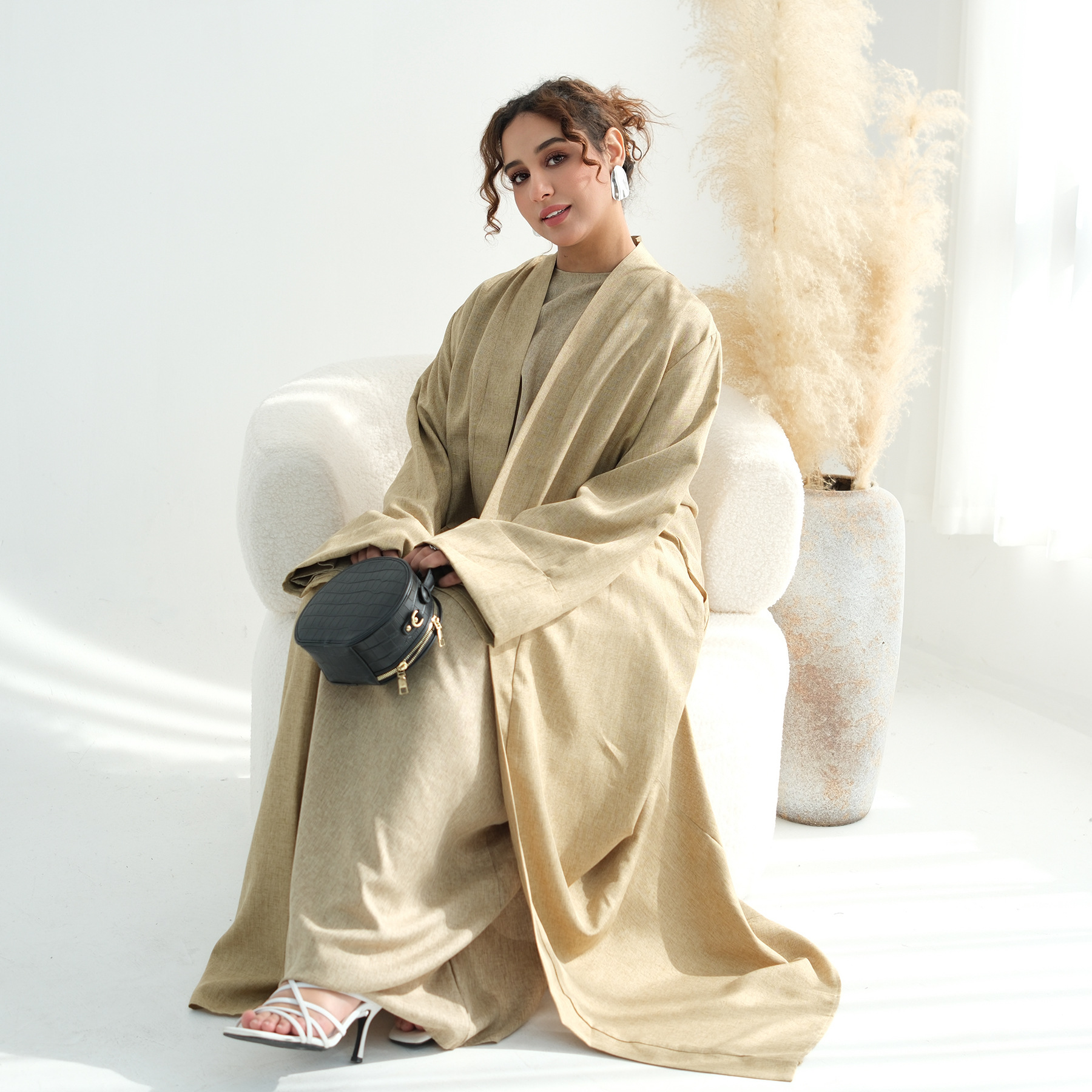 Robe Modeste pour Femmes Musulmanes, Kimono Cardigan, Abaya Dubaï, Kaftan Turc, Femme Musulmane, Vestidos Ramadan Eid Islam Jalabiya Kebaya