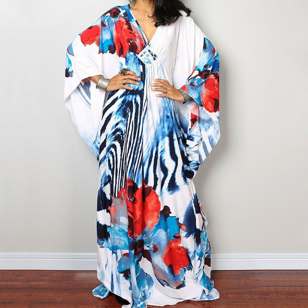 Mode Maxi robe longue été crème solaire Smock décontracté vêtements de plage amples chemise vacances maillot de bain Bikini cache-up pour les femmes