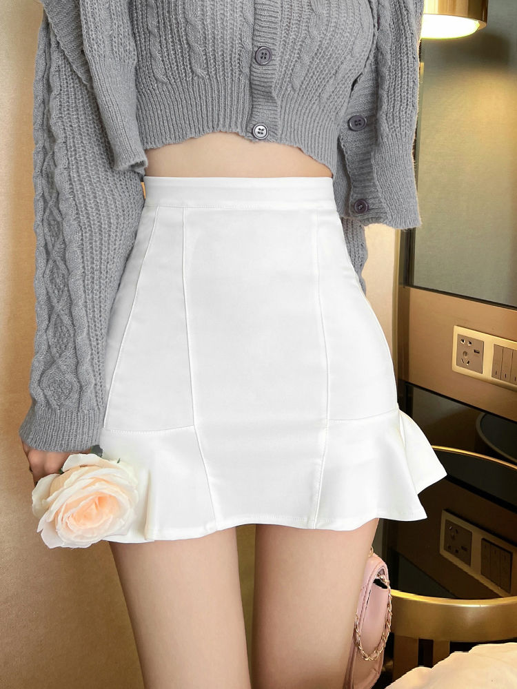Jupe Coquette femme jupes serrées à volants enveloppement Sexy luxe élégant mode coréenne nouveau en 2025 tendance V Y2k Vintage modeste