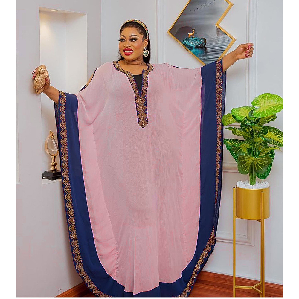Robe Maxi en Mousseline de Soie pour Femme Musulmane, Kaftan, Dubaï, Abaya, Turquie, Vêtements Islamiques, Robes Africaines Élégantes, Boubou, Djellaba
