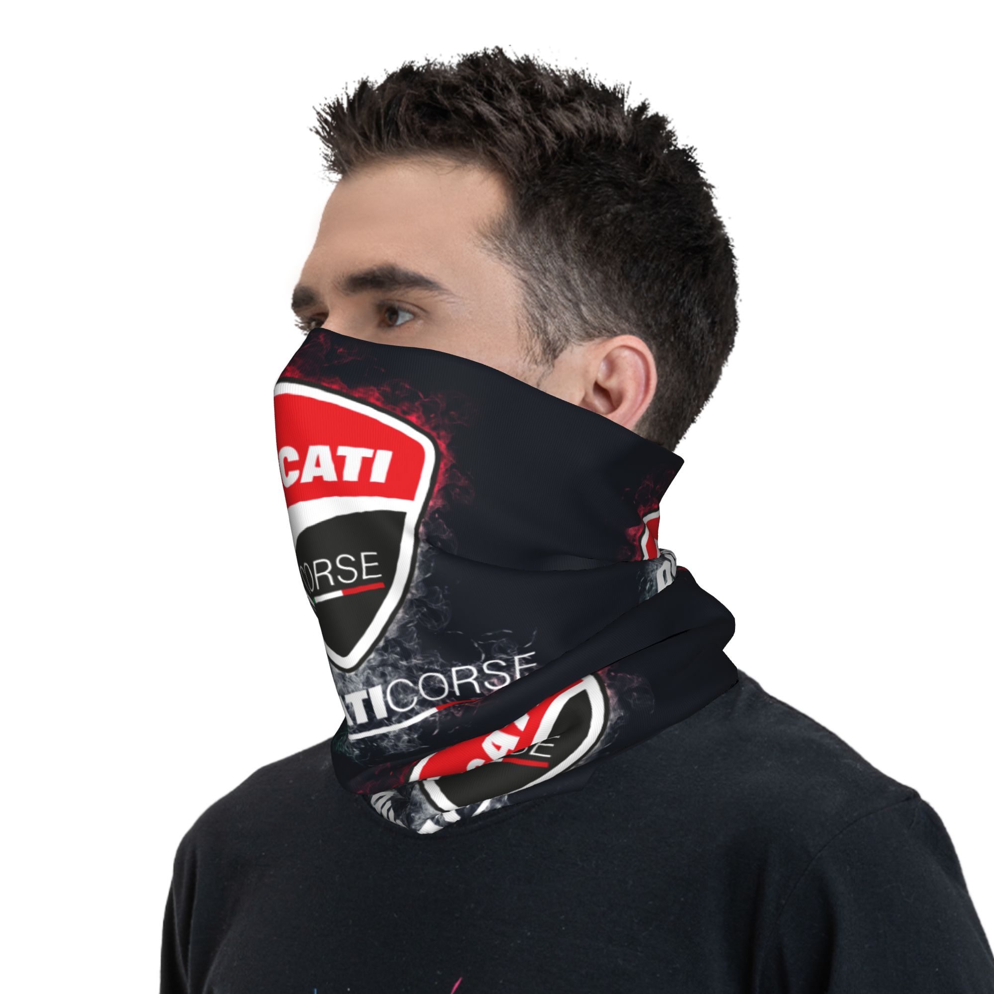 Cache-cou Bandana Moto Ducati Personnalisé Coupe-Vent Cache-Visage Homme Femme Course Sport Cagoule Tube Cache-Cou