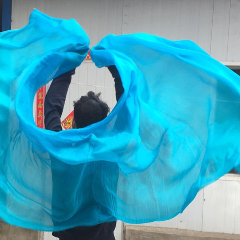Voile écharpe de danse pour filles, accessoires de spectacle de danse du ventre pour enfants, rose, bleu, 200*90cm, 78.7*35.4 po, vente en gros, 100%