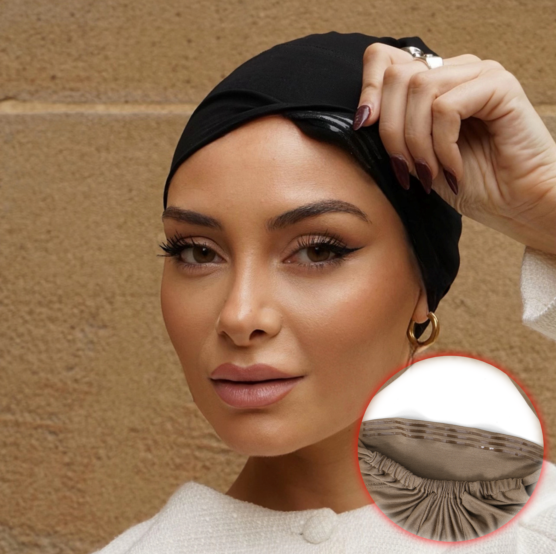 Nouvelles Bonnets Hijab Antidérapants pour Femmes Musulmanes, Sous-bonnet Couleur Unie avec Bande Élastique, Bonnet Réglable, Chapeau Intérieur, Bandana, Turban
